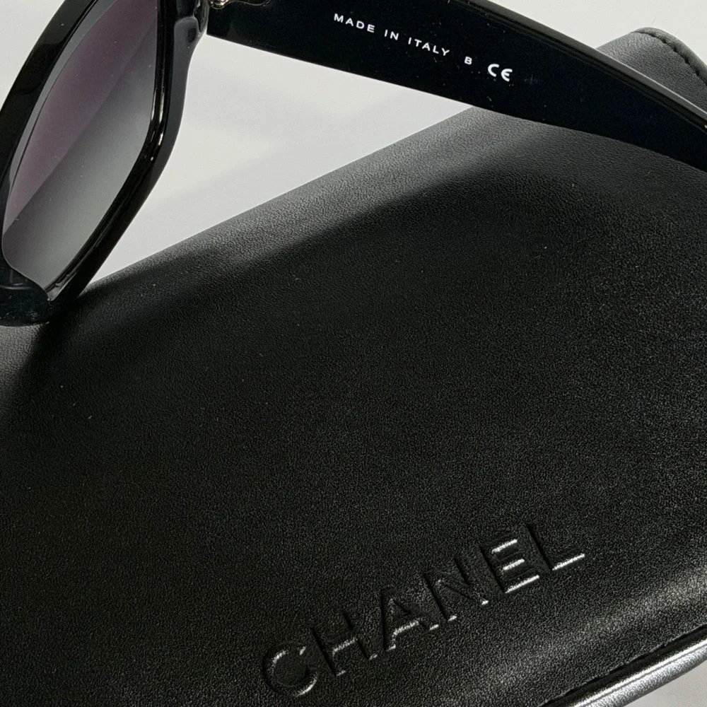 Chanel 5421-B Crystal CC Sunglasses – Black - Picture 10 of 12